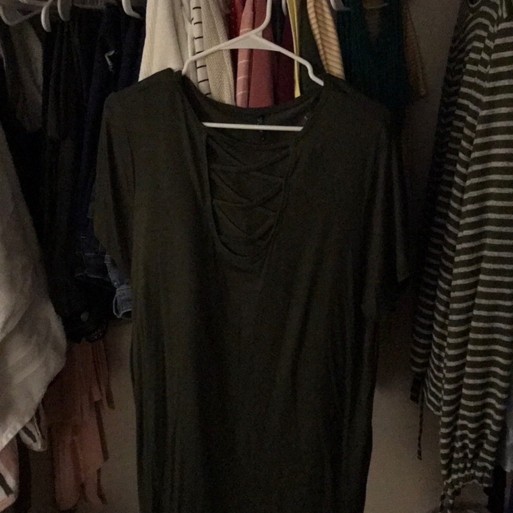 army green shirt